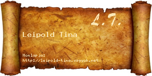 Leipold Tina névjegykártya